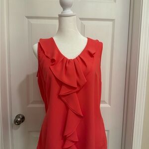 Kasper Coral Sleeveless Blouse